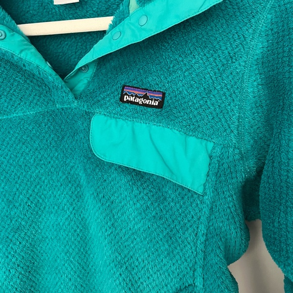Patagonia Re-Tool Snap-T Fleece Pullover Turquoise Sz S - Picture 3 of 10